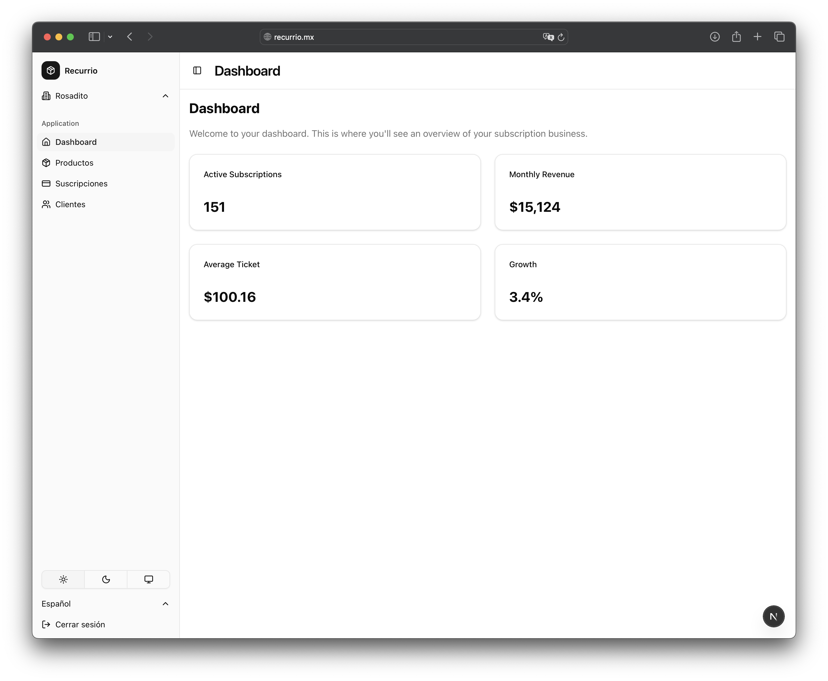 Preview: subscription management inside a WhatsApp chat